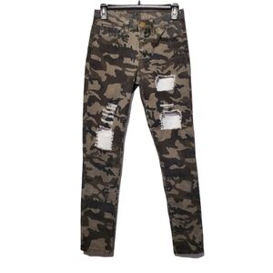 Windsor Skinny Jeans Womens Size Small Distressed Camo Pants